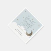 Serviette En Papier Papier Baby shower bleu Little Star Twinkle (Coin)