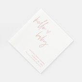 Serviette En Papier Papier Baby shower bleu Napkin | Dusty Rose Girl (Coin)