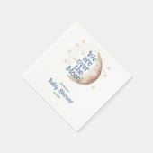 Serviette En Papier Papier Baby shower Blue Boy Moon Napkin (Coin)