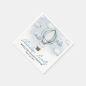 Serviette En Papier Papier Baby shower Blue Hot Air Balloon (Coin)