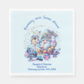 Serviette En Papier Papier Baby shower Blueberry et Gnomes Napkin (Devant)
