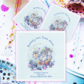 Serviette En Papier Papier Baby shower Blueberry et Gnomes Napkin