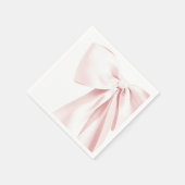 Serviette En Papier Papier Baby shower Bow rose (Coin)