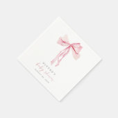 Serviette En Papier Papier Baby shower Bow rose serviettes Girl Coquet (Coin)