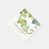 Serviette En Papier Papier Baby shower Boy Dinosaur (Coin)