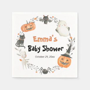 Serviette En Papier Papier Baby shower Citrouille Halloween Napkin