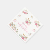 Serviette En Papier Papier Baby shower Citrouille rose Napkin (Coin)