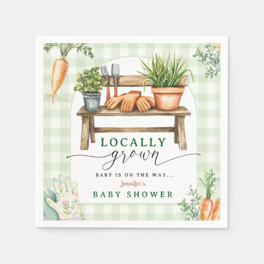 Serviette En Papier Papier Baby shower cultivé localement Napkin (Devant)