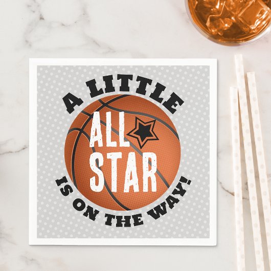 Serviette En Papier Papier Baby shower de basket-ball