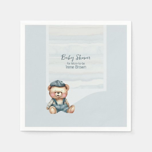 Serviette En Papier Papier Baby shower de charme (Devant)