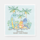 Serviette En Papier Papier Baby shower Dinosaures serviettes (Devant)
