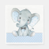 Serviette En Papier Papier Baby shower éléphant garçon (Devant)