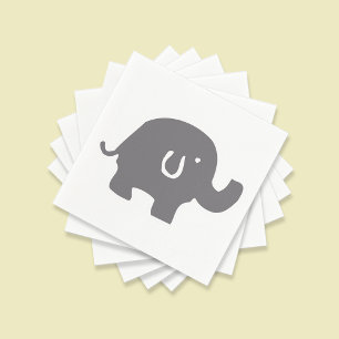 Serviette En Papier Papier Baby shower Eléphant mignon