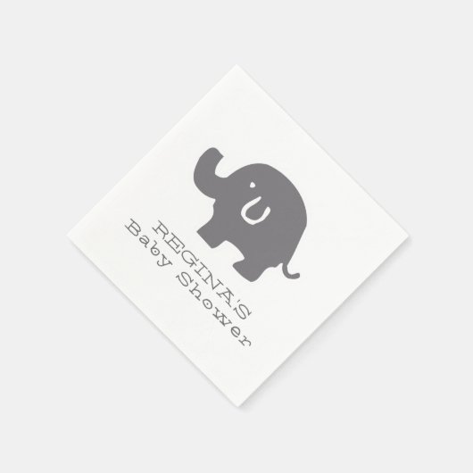 Serviette En Papier Papier Baby shower Eléphant mignon (Coin)