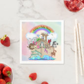 Serviette En Papier Papier Baby shower en arche customisé Noah's (En situation)