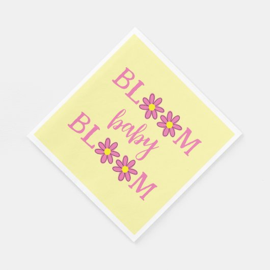 Serviette En Papier Papier Baby shower en fleur de bébé en fleur (Coin)