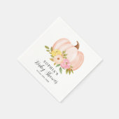 Serviette En Papier Papier Baby shower fille Citrouille rose (Coin)