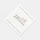 Serviette En Papier Papier Baby shower Floral Boho Napkin (Coin)