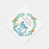 Serviette En Papier Papier Baby shower Jungle Rhino (Coin)