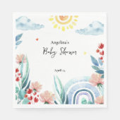 Serviette En Papier Papier baby shower Napkin avec design. (Devant)