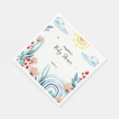 Serviette En Papier Papier baby shower Napkin avec design. (Coin)