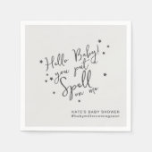 Serviette En Papier Papier Baby shower neutre Halloween Spell Baby (Devant)