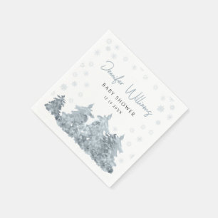 Serviette En Papier Papier baby shower neutre pour l'hiver
