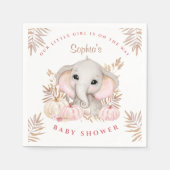 Serviette En Papier Papier Baby shower pour fille automnale (Devant)