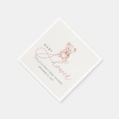 Serviette En Papier Papier Baby shower pour ours en peluche (Coin)