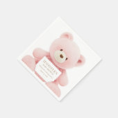 Serviette En Papier Papier Baby shower pour ours en peluche (Coin)