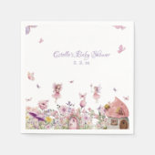 Serviette En Papier Papier Baby shower rose Fairy (Devant)