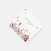 Serviette En Papier Papier Baby shower rose Fairy (Coin)