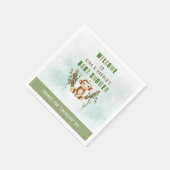 Serviette En Papier Papier Baby shower singe (Coin)