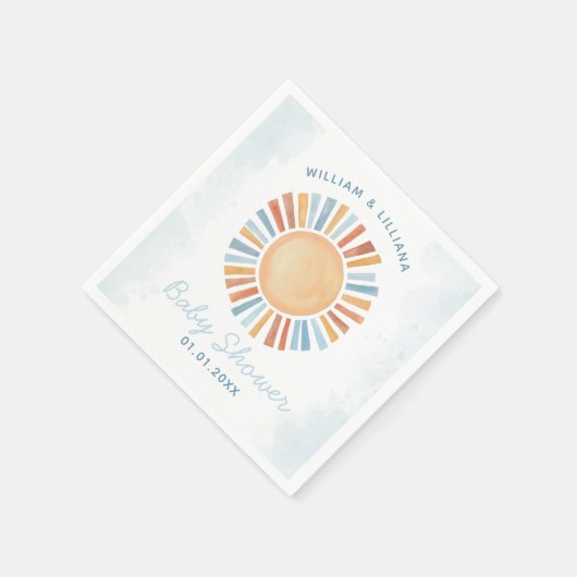 Serviette En Papier Papier Baby shower Sunshine Napkin (Coin)