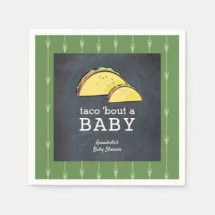 Serviette En Papier Papier Baby shower Taco Bout a Baby Fiesta