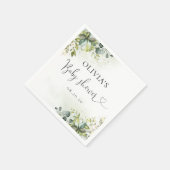 Serviette En Papier Papier Baby shower vert Napkin (Coin)