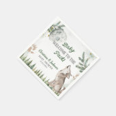 Serviette En Papier Papier Baby shower Wolf Forest (Coin)