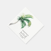 Serviette En Papier Papier Bacheloré Aquarelle Palm Tree (Coin)