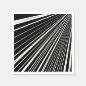 Serviette En Papier Papier, bande noire et blanche (Devant)