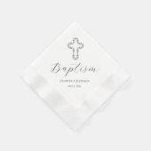 Serviette En Papier Papier Baptême croisé Napkin (Coin)