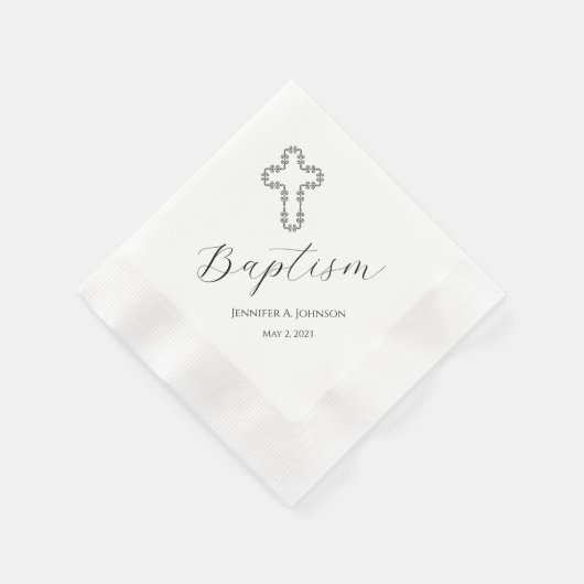 Serviette En Papier Papier Baptême croisé Napkin (Coin)