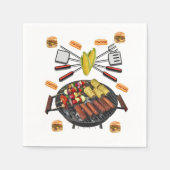 Serviette En Papier Papier barbecue serviettes (Devant)
