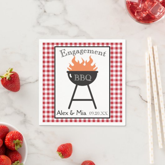 Serviette En Papier Papier BBQ personnalisé Napkin (En situation)