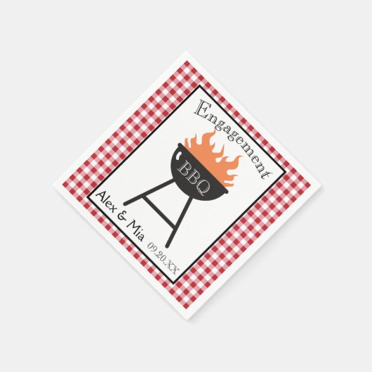 Serviette En Papier Papier BBQ personnalisé Napkin (Coin)