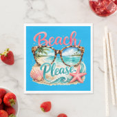 Serviette En Papier Papier "Beach Please" (En situation)