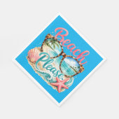 Serviette En Papier Papier "Beach Please" (Coin)