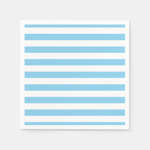 Serviette En Papier Papier Bébé Bleu et Blanc Grandes bandes horizonta