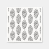 Serviette En Papier Papier blanc à cône d'épinette (Devant)