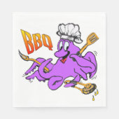 Serviette En Papier Papier blanc BBQ Octopus (Devant)