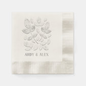 Serviette En Papier Papier blanc de levain Cocktail serviettes (Devant)